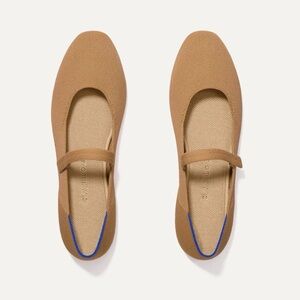Rothy's Tan Flats with Blue Accent